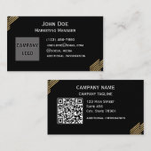 Cartes de visite avant et arrière du code QR (Devant / Derrière)