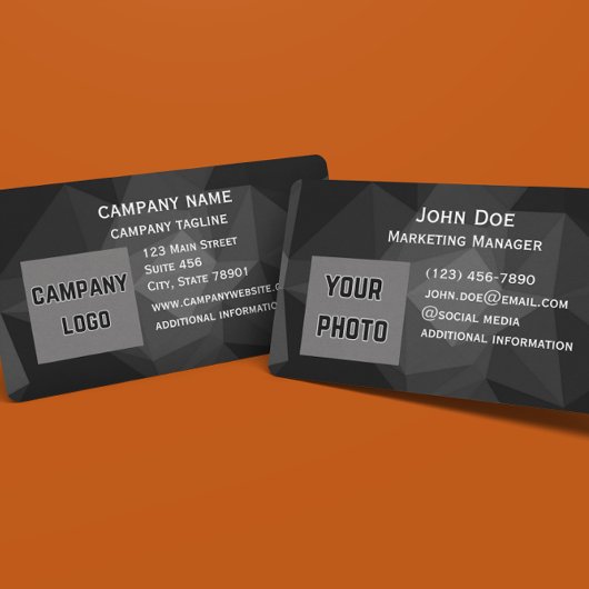 cartes de visite avant et arrière modernes