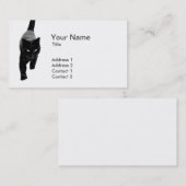 Cartes de visite avec chat noir mignon dans la nei (Devant / Derrière)