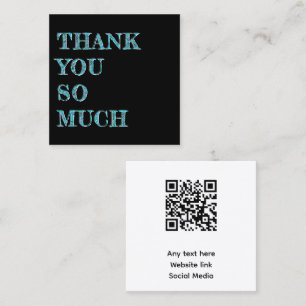 Cartes de visite avec code QR de remerciement clie
