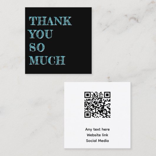 Cartes de visite avec code QR de remerciement clie (Devant / Derrière)