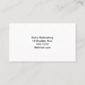 Cartes de visite avec conception de tôle en bois (Dos)