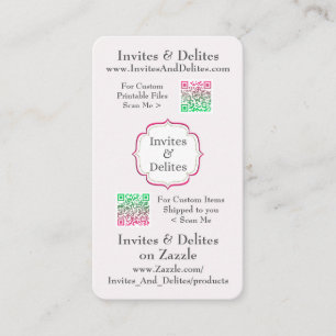 Cartes de visite avec des codes de QR pour le