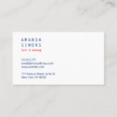 Cartes de visite avec drapeau américain (Dos)