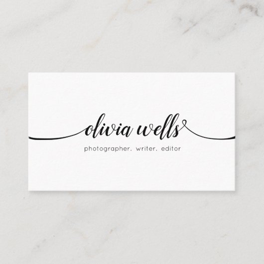 Cartes de visite avec écriture en calligraphie man (Devant)