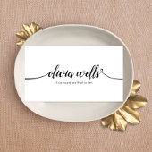 Cartes de visite avec écriture en calligraphie man