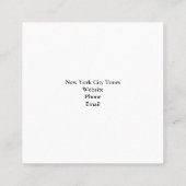 Cartes de visite avec Empire State Design (Dos)