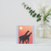 Cartes de visite avec Giraffe Design (Debout devant)