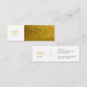 Cartes de visite avec imprimé métal doré (Devant / Derrière)