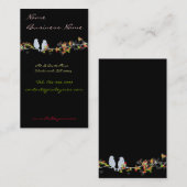 Cartes de visite avec inséparables (Devant / Derrière)