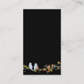 Cartes de visite avec inséparables (Dos)