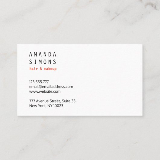 Cartes de visite avec le drapeau américain (Dos)