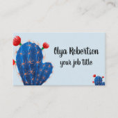Cartes de visite avec les cactus mignons (Devant)