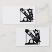 Cartes de visite avec les horloges antiques (Devant / Derrière)