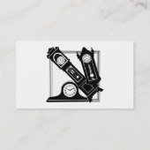 Cartes de visite avec les horloges antiques (Dos)