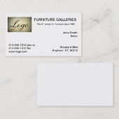 Cartes de visite avec logo en marbre classique (Devant / Derrière)
