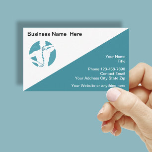 Cartes de visite avec logo moderne de chiropracteu