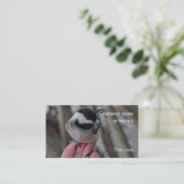 Cartes de visite avec mésange (Debout devant)