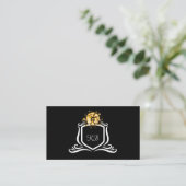 Cartes de visite avec monogramme de nom élégant (Debout devant)