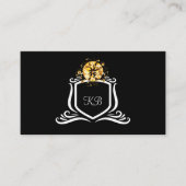 Cartes de visite avec monogramme de nom élégant (Devant)