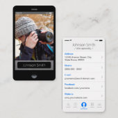 Cartes de visite avec photo personnelle style Ipho (Devant / Derrière)
