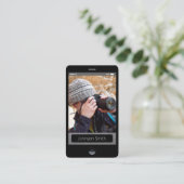 Cartes de visite avec photo personnelle style Ipho (Debout devant)