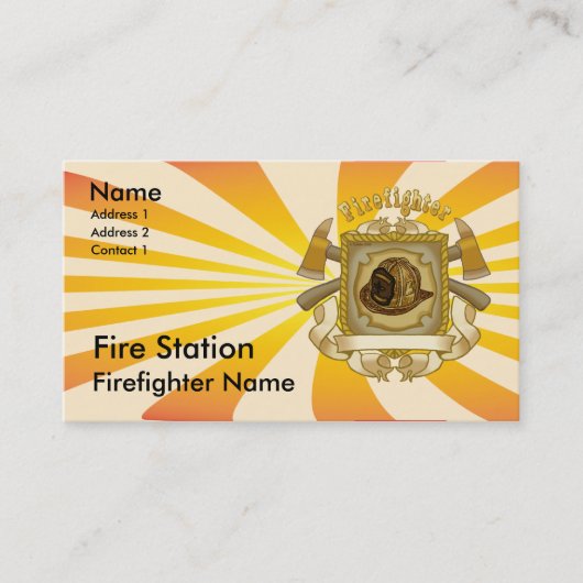 Cartes de visite Axe Shield Firefighter (Devant)