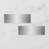 Cartes de visite balayés de regard en métal (Devant / Derrière)