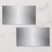 Cartes de visite balayés de regard en métal (Devant / Derrière)