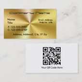 Cartes de visite balayés en métal d'or (Devant / Derrière)