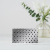 Cartes de visite balayés par plat en métal de (Debout devant)