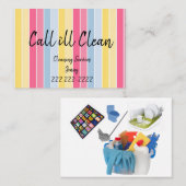 Cartes de visite, Bande des services de nettoyage (Devant / Derrière)