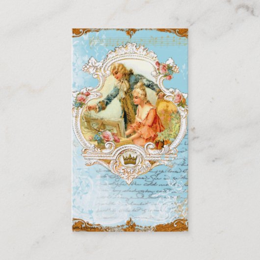 Cartes de visite baroques à la française Couple &  (Devant)