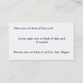 Cartes de visite baroques de cheval (Dos)