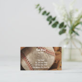 Cartes de visite baseball (Debout devant)