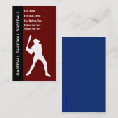 Cartes de visite baseball (Devant / Derrière)