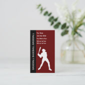 Cartes de visite baseball (Debout devant)
