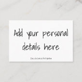 Cartes de visite - Bébé Filles Vêtements Laveuse (Dos)