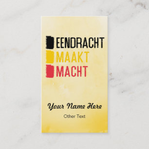 Cartes de visite belges de devise d'Eendracht