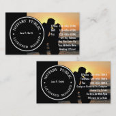 Cartes de visite bilingues de notaire (Devant / Derrière)