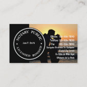 Cartes de visite bilingues de notaire (Dos)