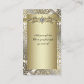 Cartes de visite Black Gold Damask (Dos)