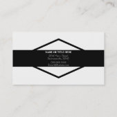 Cartes de visite Black & White Modern Rustic Chic (Dos)