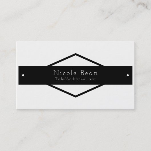 Cartes de visite Black & White Modern Rustic Chic (Devant)