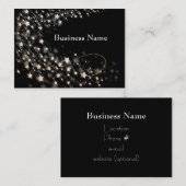 Cartes de visite Black with White/Gold Stars (Devant / Derrière)
