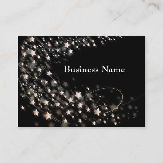 Cartes de visite Black with White/Gold Stars (Devant)