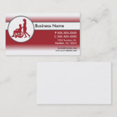 Cartes de visite blancs assistés (Devant / Derrière)