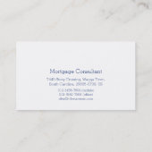 Cartes de visite blancs bleu-foncé professionnels (Dos)