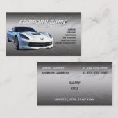 Cartes de visite blancs de Corvette (Devant / Derrière)