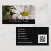 Cartes de visite blancs de coutume de fleur de (Devant / Derrière)